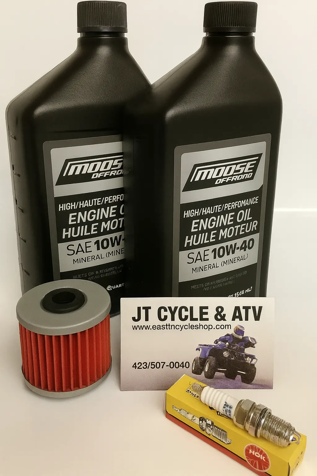 Kawasaki Ksf250 Mojave 1987–2004 Oil Change & Tune‑Up Kit With Ngk Spark Plug  Moose Offroad 10W‑40 1