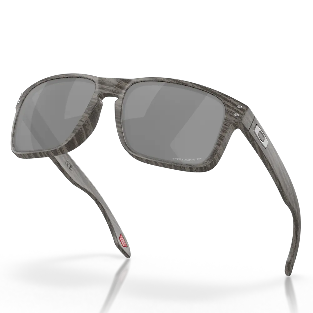 Oakley Holbrook Sunglasses - Prizm Black Polarized Lenses (Woodgrain Frame) 1