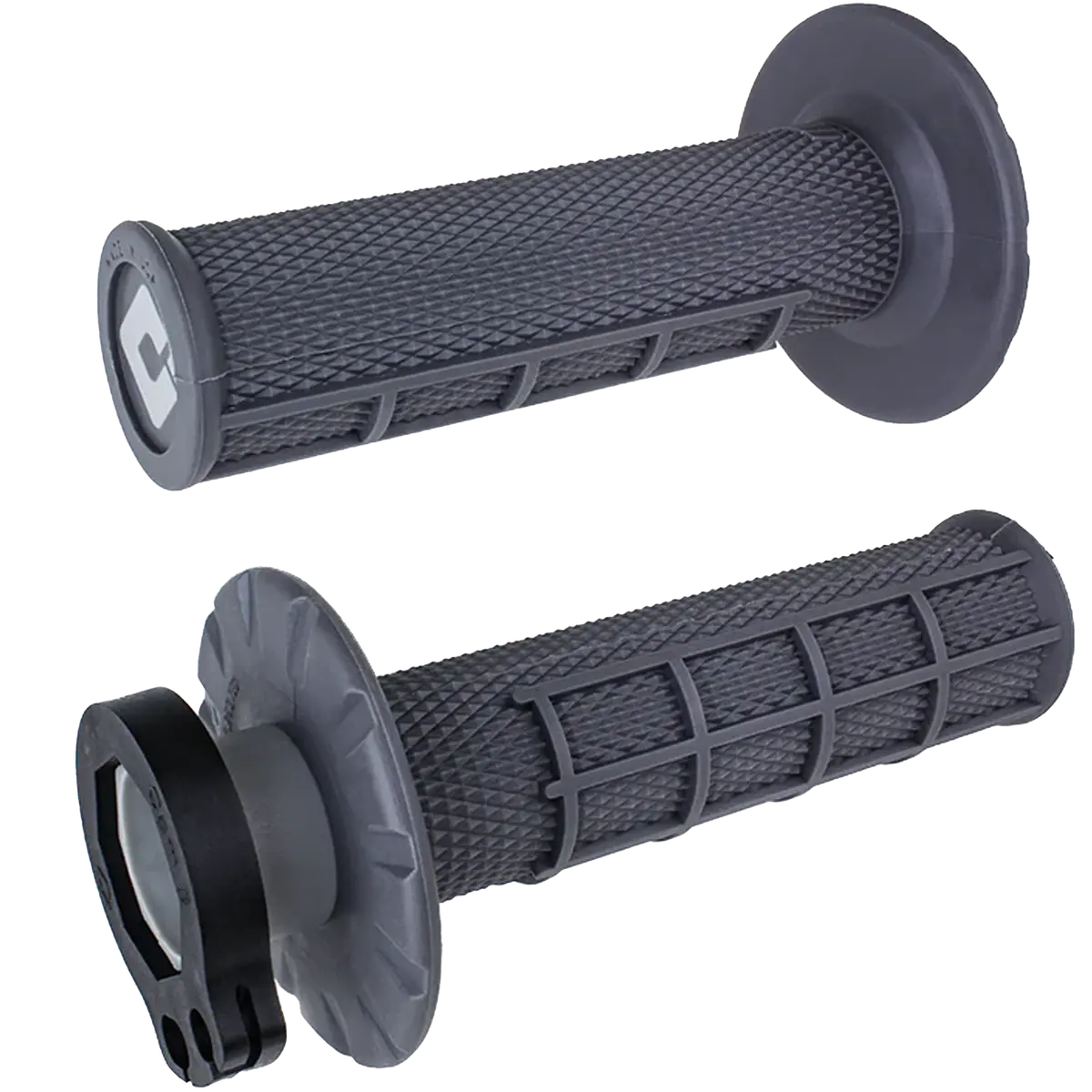 Odi V2 Lock On Half Waffle Grips (Graphite/Grey) 1