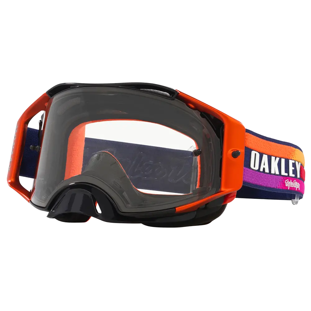 Oakley Airbrake Troy Lee Designs Goggles - Clear Lens (Navy Sunrise) 1