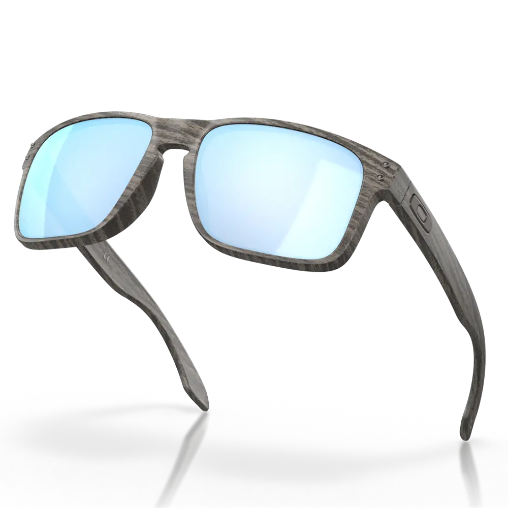 Oakley Holbrook Sunglasses - Prizm Deep Water Polarized Lenses (Woodgrain Frame) 1