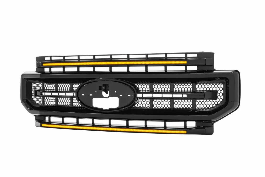 Morimoto | 2020-2022 Ford Super Duty Xbg Led Drl Grille | Paintable Black / Amber Drl 1