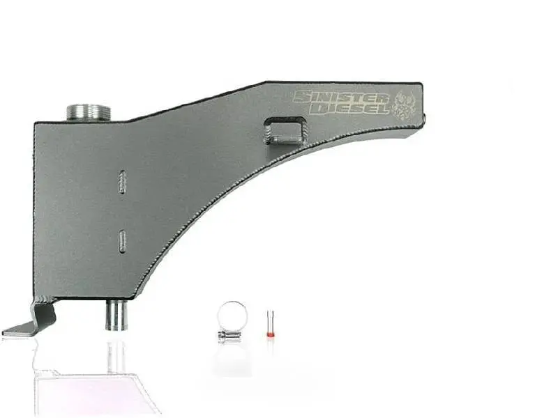 Sinister Diesel | 1999.5-2003 Ford 7.3L Power Stroke Coolant Reservoir (Degas) Without Cap - Gray 1