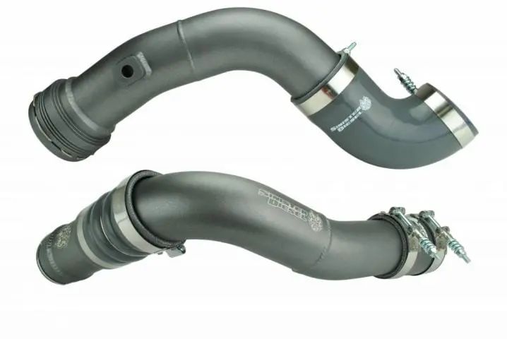 Sinister Diesel | 2017-2021 Ford 6.7L Power Stroke Charge Pipe Kit - Gray 1