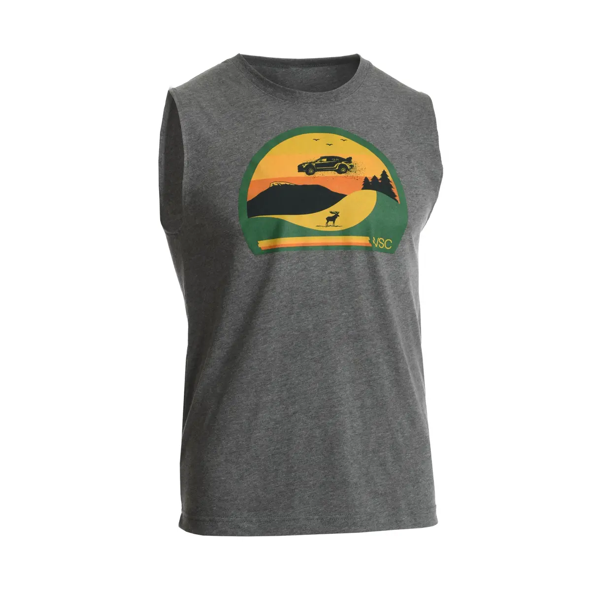 Artist Series - "Retro Vibe" Men's Muscle Tank | Gray 1