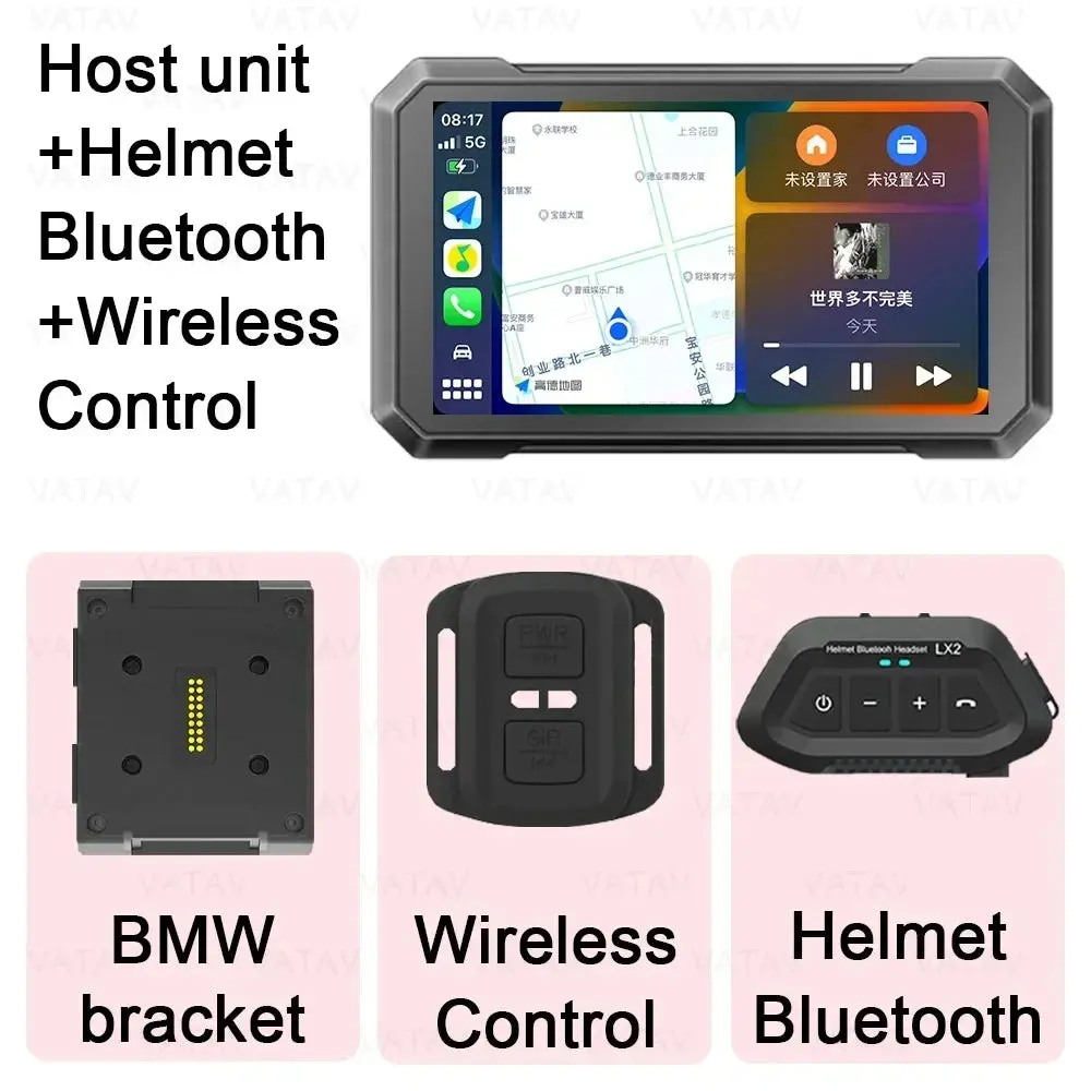 C7 For Bmw R1200gs R1250 R1300gs Touch Outdoor Waterproof Sunsceen External Portable Motorcycle Navigator Carplay Android Auto 2