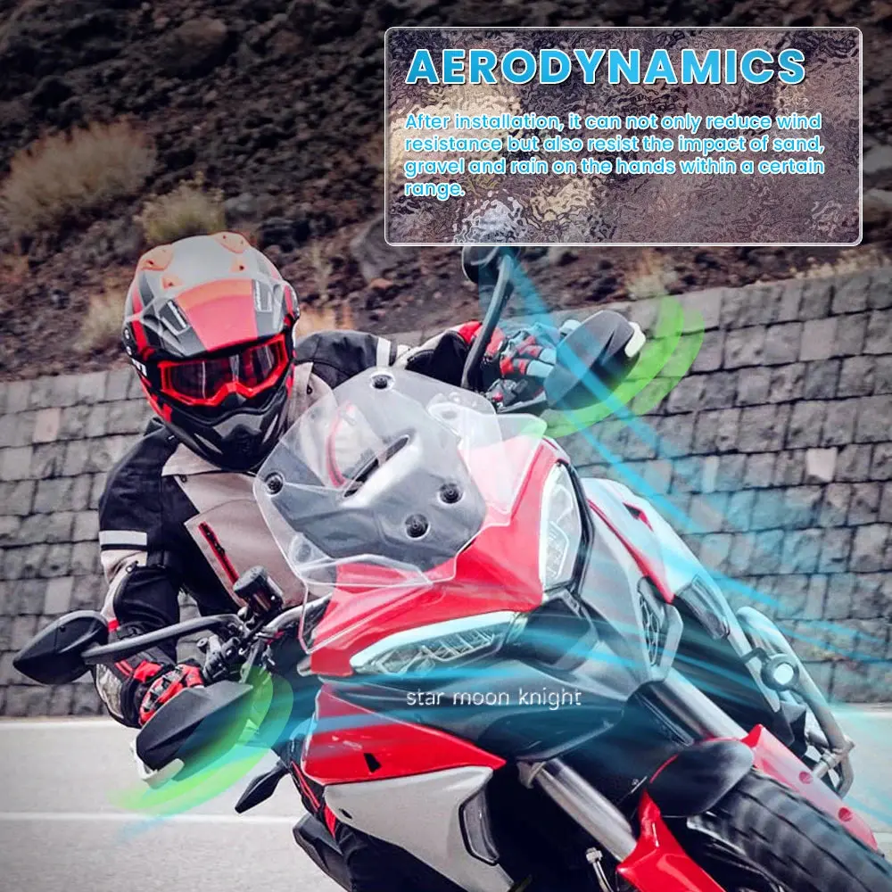 Handlebar Handguard Extension For Ducati Multistrada V4 V4 Pikes Peak V4s Desert X Motorcycle Oversized Hand Guards Kit 4