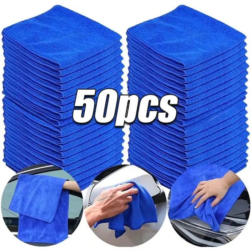 10Pcs Microfiber Towels Car Wash Drying Cloth Towel Household Cleaning Cloths Auto Detailing Polishing Cloth Home Clean Tools 1