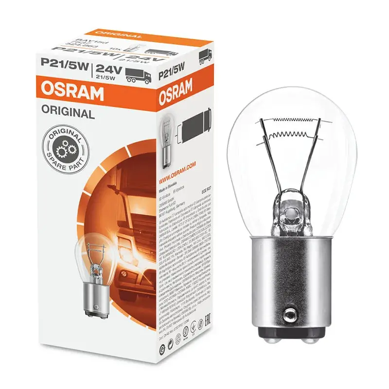 Truck Signal Lamp 24V Tail Stop Brake Back-Up Turn Side Light Osram Halogen Bulbs W5w2845 T10 R5w5627r10w5637 P21w7511 T4w 7537 3