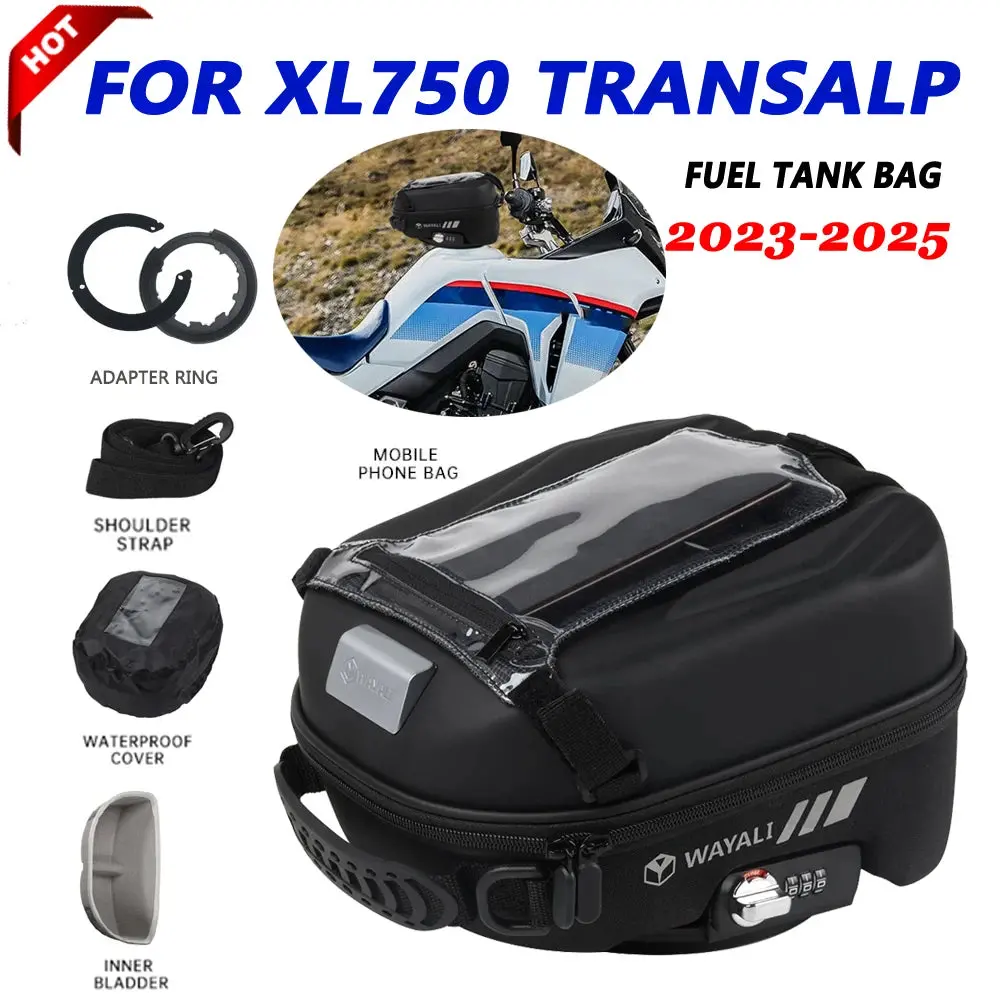 For Honda Transalp Xl750 Xl 750 2023 2024 2025 Motorcycle Fuel Tank Bag Luggage Tanklock Storage Bags Backpack  Navigation Bag 1
