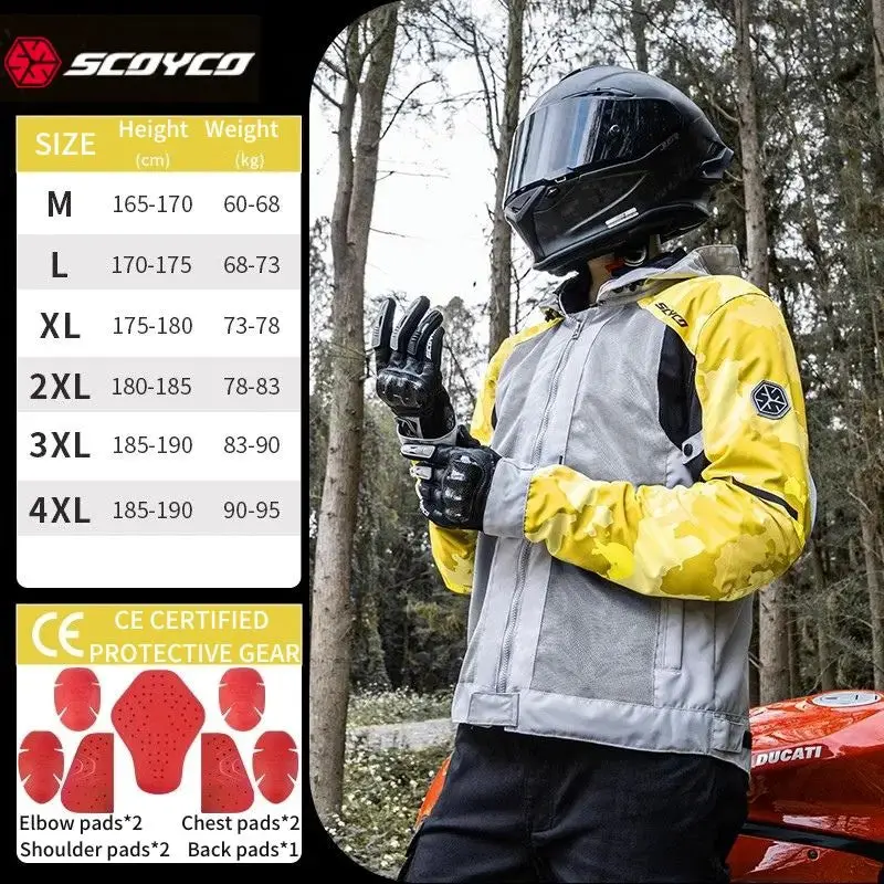 Men's Breathable Mesh Motorcycle Jacket – CE-Certified for Summer Riding, Motocross, Adventure Touring & Racing - Image 5