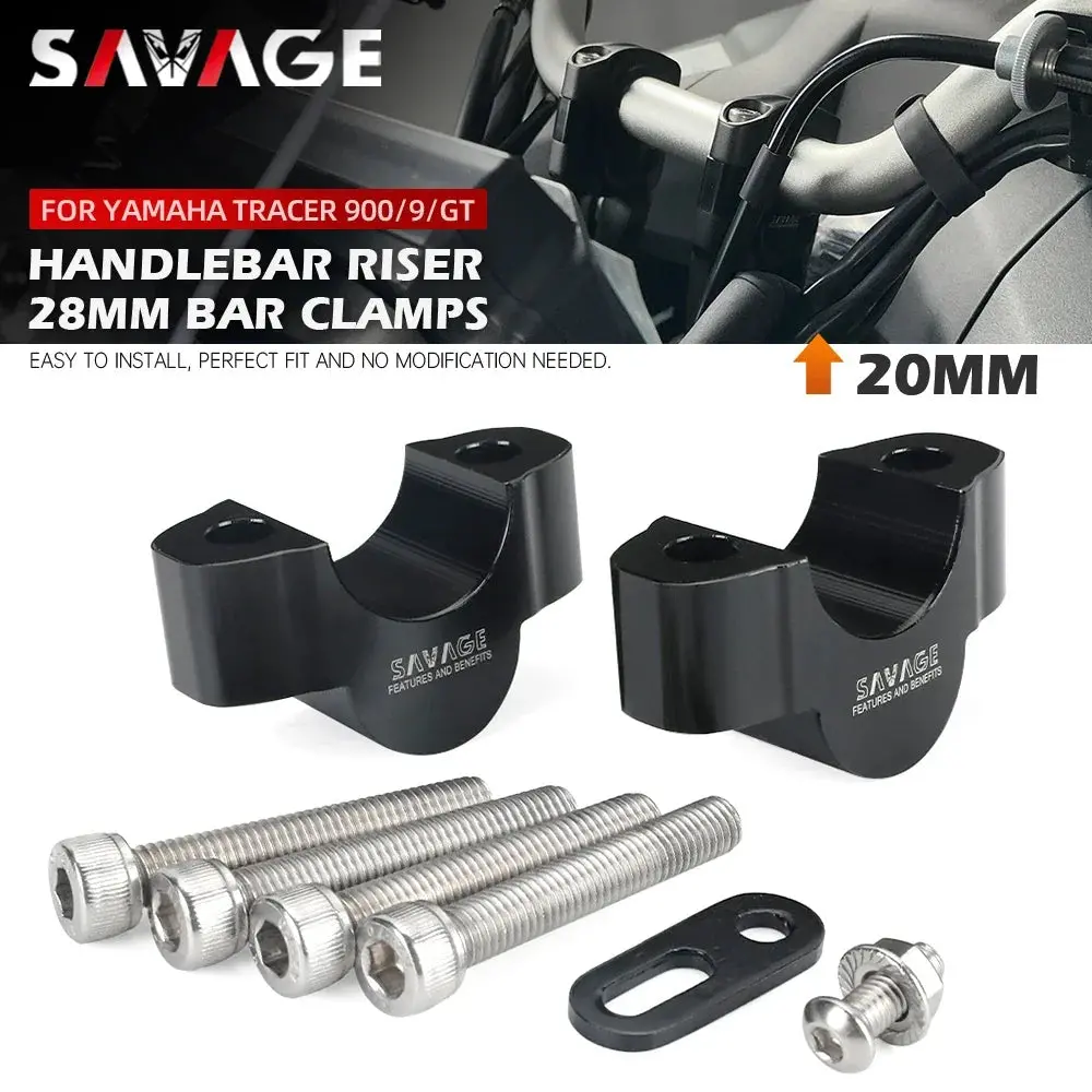 Tracer 900 9 Gt Motorcycle Handlebar Riser For Yamaha Tracer 900Gt 9Gt 2021-2024 28Mm 1 1/8" Handle Bar Clamp Heighten 20Mm 1