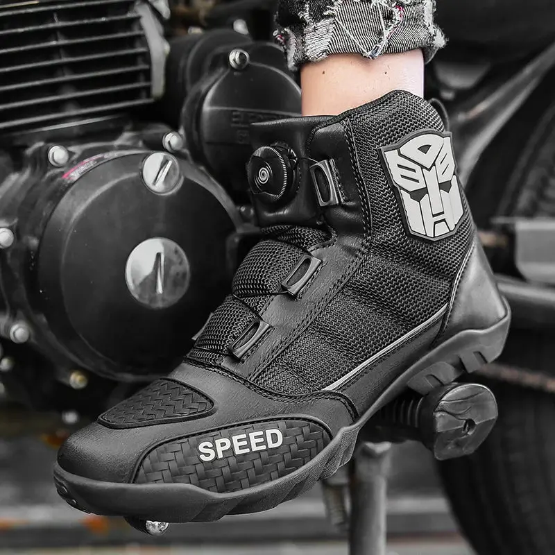 Motocross Boots Professional Men's Off-Road Vehicle Botas Motobiker Riding Boots Motorcycle Shoes Men Botas Moto Shoes 1