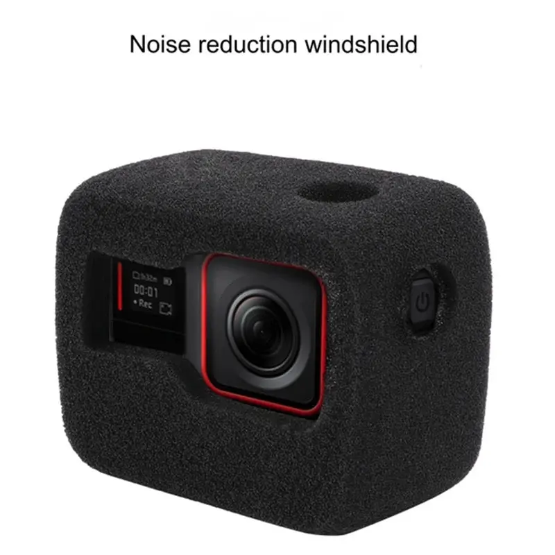For Insta360 Ace Pro Camera Sponge Foam Windshield Housing Case Noise-Reduction Cover 2