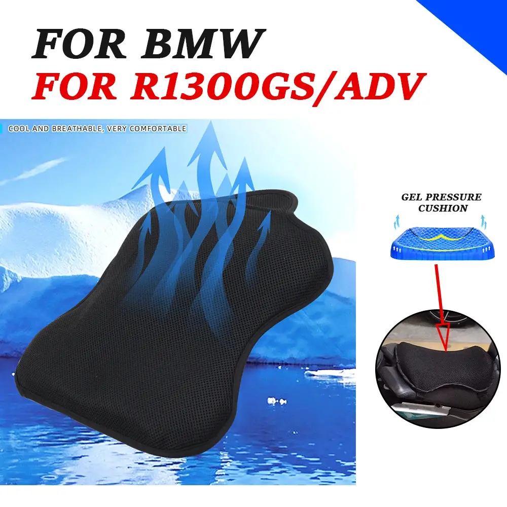 Motorcycle Accessories Gel Seat Cushion Cover Pressure Relief Pad For Bmw R1300gs R 1300 Gs R1300 Gs Gs1300 R 1300Gs 2023 2024 1