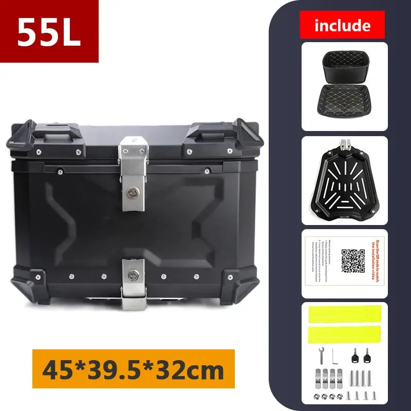45L 55L 65L 80L 100L Aluminum Motorcycle Box Moto Top Case Rear Storage Luggage Trunk For Bmw R1200gs Lc R1250gs F800gs 18