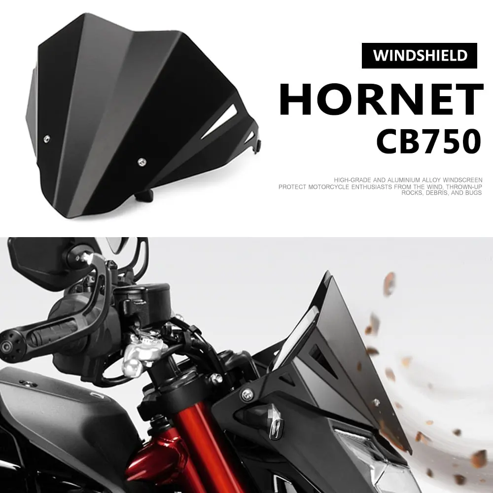 New Windshield Windscreen For Honda Cb750 Hornet Cb 750 Hornet 2023 Motorcycle Accessories Wind Deflectors Black 1