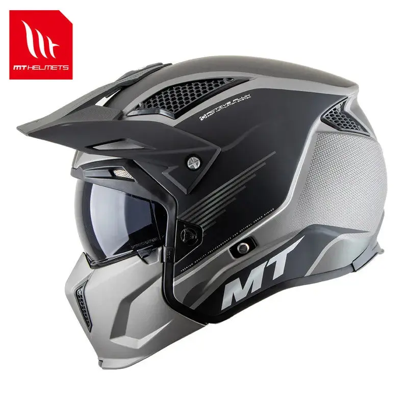 High-performance, ECE-certified dirt bike helmet designed for off-road and downhill riding, featuring a customizable shell and advanced ventilation - Image 3