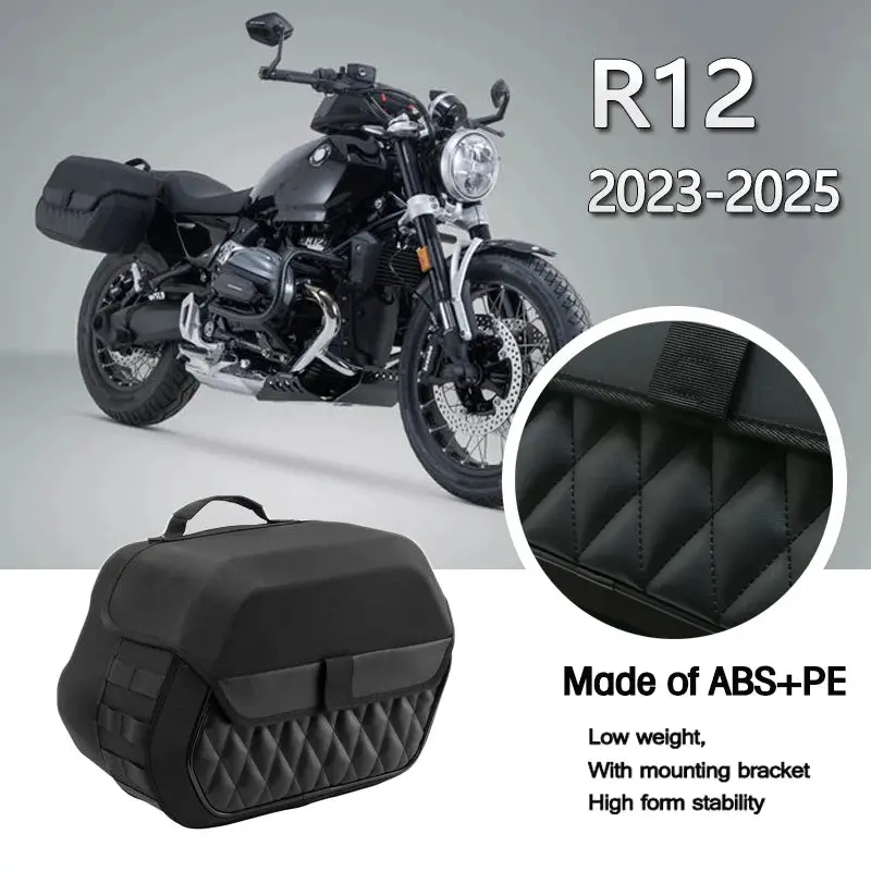 Right Side Bag For Bmw R12 2023-2025 Pe Luggage Suitcase 19.5L Side Bag Carrying Bag Motorcycle Carrier Saddlebag With Brackets 1