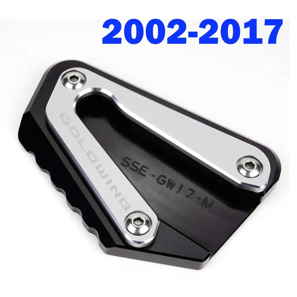 New Motorcycle Cnc Foot Support Extension Plate Side Stand Enlarge For Honda Goldwing 1800 2018-2023 Gold Wing Gl1800 2002-2017 4