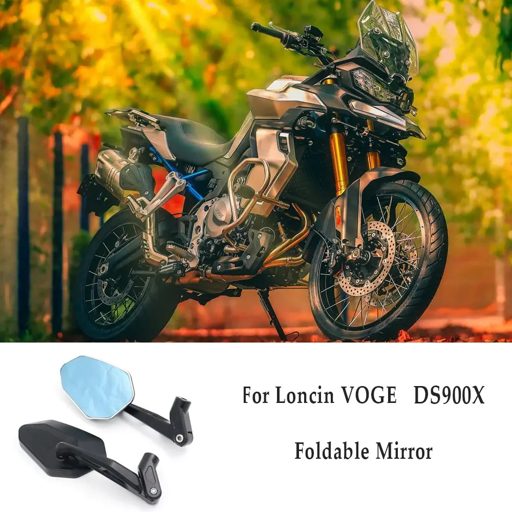 For Loncin Voge Ds900x Accessories Ds 900 X Motorcycle Mirror Folding Mirror Cnc Aluminum Alloy Anti-Glare Side Mirror 900Dsx 1