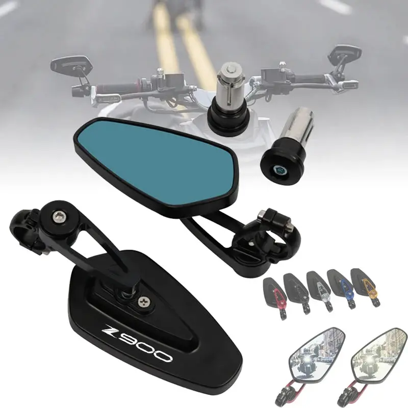For Kawasaki Z900 Z 900 2017-2019 2020 2021 2022 Motorcycle 22Mm 7/8"Handle Bar Grips End Rearview Side Mirrors 1