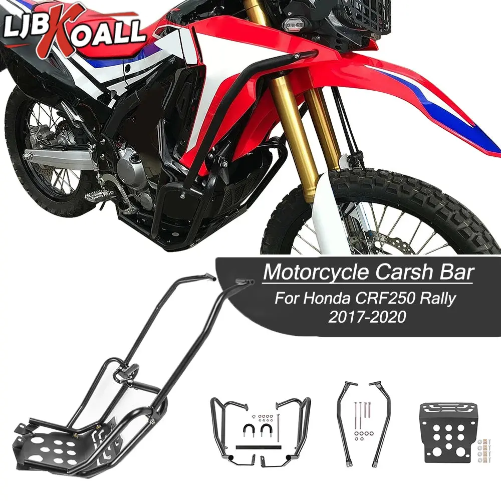For Honda Crf250 Crf 250 Rally 2017-2020 2019 2018 Engine Guard Highway Crash Bar Frame Protection Bumper Crf300 Rally 2021-2024 1