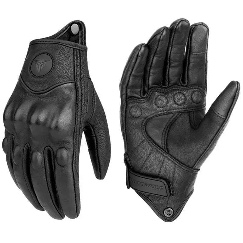 Motorcycle Leather Carbon Fiber Gloves Summer Winter Cross-Country Mountain Bike Motorcycle Gloves Riding Motorcycle Rider Glove 7