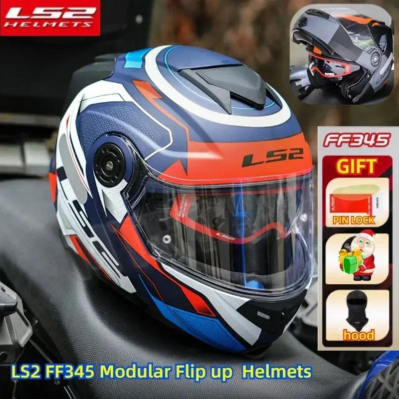 Ls2 Ff345 Flip Up Motorcycle Helmet Personalised Dual Lens Capacete Ls2 Modular Helmets Motorbike Racing Helmet Cascos Para Moto 1
