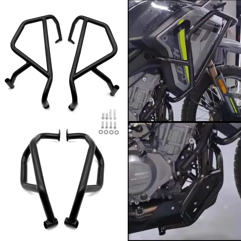 Fit For Cfmoto 450Mt 450 Mt Mt450 2024 Engine Guard Highway Crash Bar Motorcycle Frame Protection Upper Lower Bumper Accessories 1