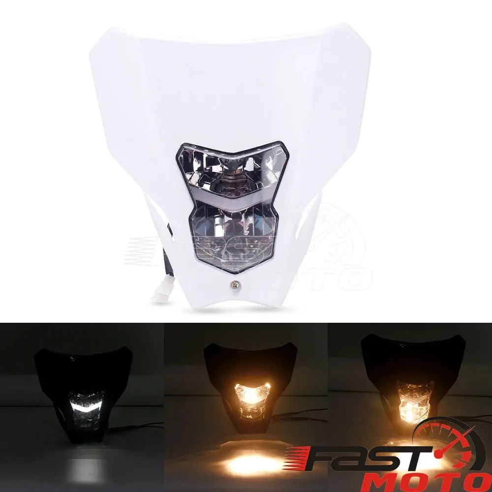 Led Crf Headlight Supermoto Redmoto Daytime Running Light Front Lamp Mask Fairing For Honda Crf Cr 125 250 450 110 R X Rx L 2