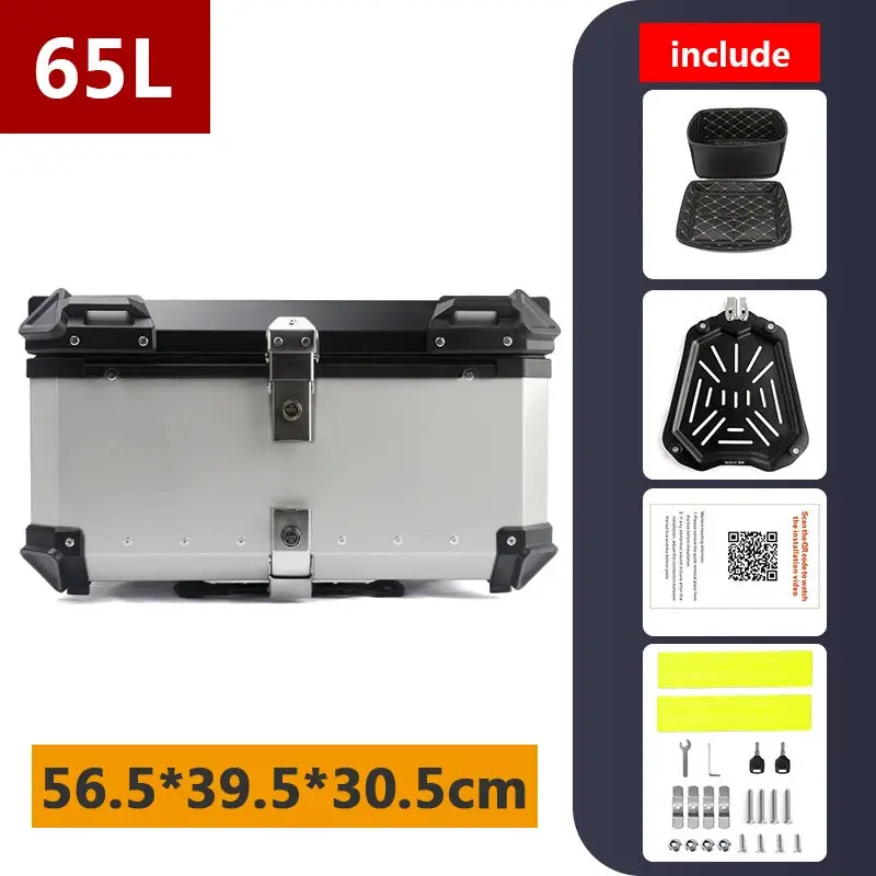 45L 55L 65L 80L 100L Aluminum Motorcycle Box Moto Top Case Rear Storage Luggage Trunk For Bmw R1200gs Lc R1250gs F800gs 23