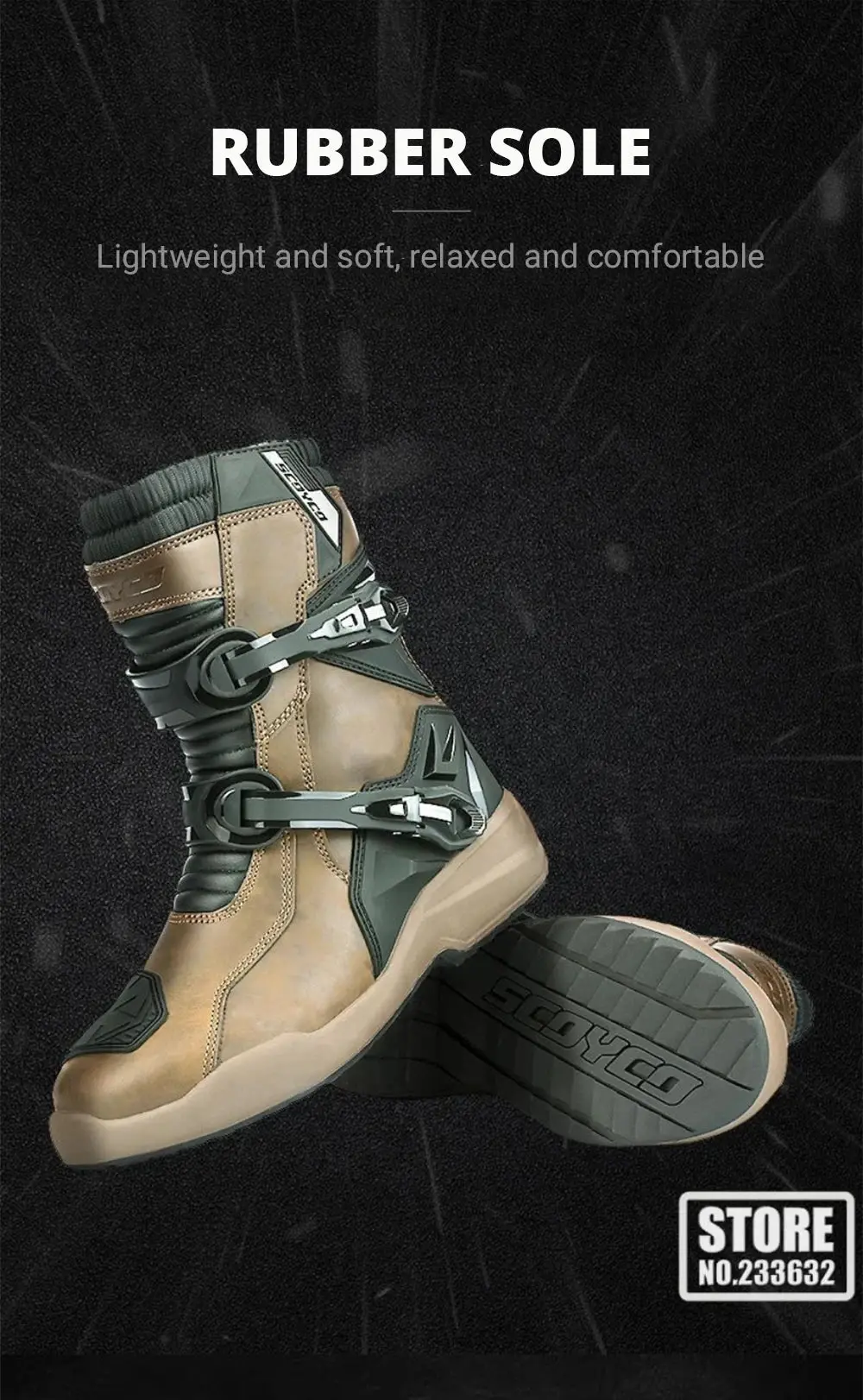 Waterproof Motorbike Boots Anti-Slip Motorcycle Boots Wear-Resistant Biker Protection Equipment Anti-Fall Motocross Boot 10
