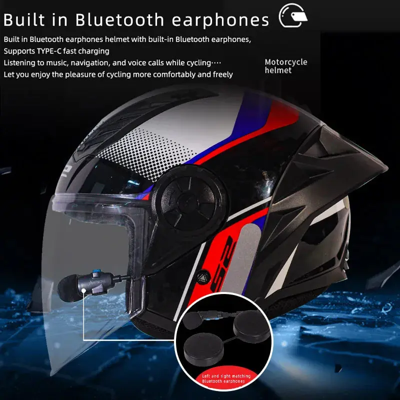 Ls2 Motorcycle Helmet 3/4 Open Face Helmets Capacete Ls2 Of616 Airflow ⅱ Big Tail Wing Jet Scooter Half Helmets Cascos Para Moto 4