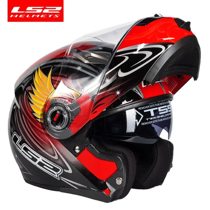 LS2 FF370 Flip-Up Motorcycle Helmet – Premium Modular Helmet Featuring Quick-Release Dual Visor System and Integrated UV-Protective Sun Visor - Image 11