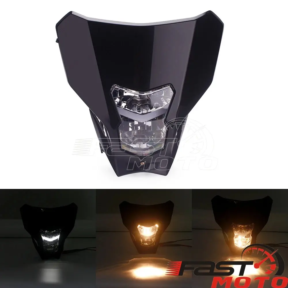 Led Crf Headlight Supermoto Redmoto Daytime Running Light Front Lamp Mask Fairing For Honda Crf Cr 125 250 450 110 R X Rx L 4