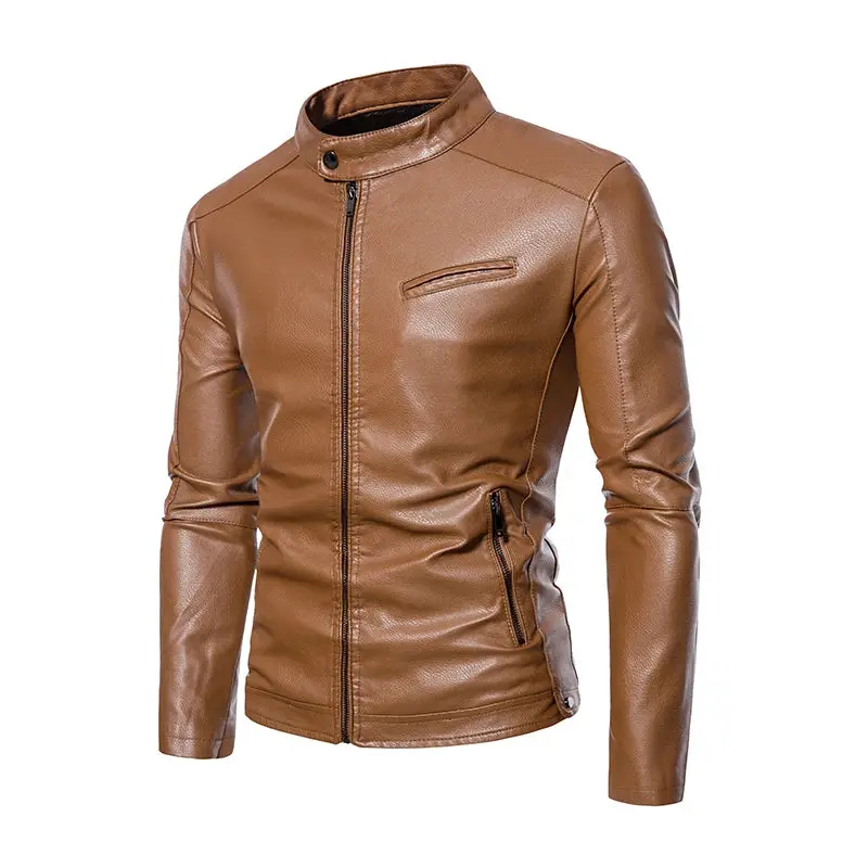 Vintage Classic Brown Leather Jacket Men High Quality Genuine Leather Spring Fall Thick Outdoor Coat Windproof Warm Thick Male 1
