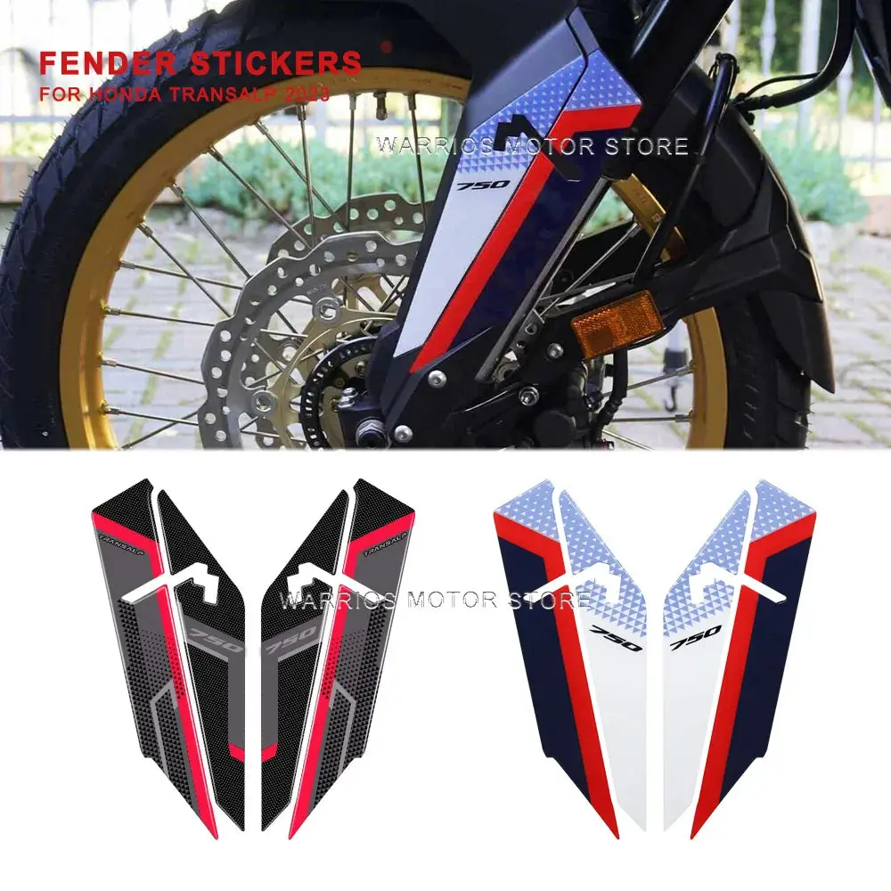 Motorcycle 3D Gel Resin Stickers Kit Guards Front Fender For Honda Xl750 Transalp Dal 2023 1
