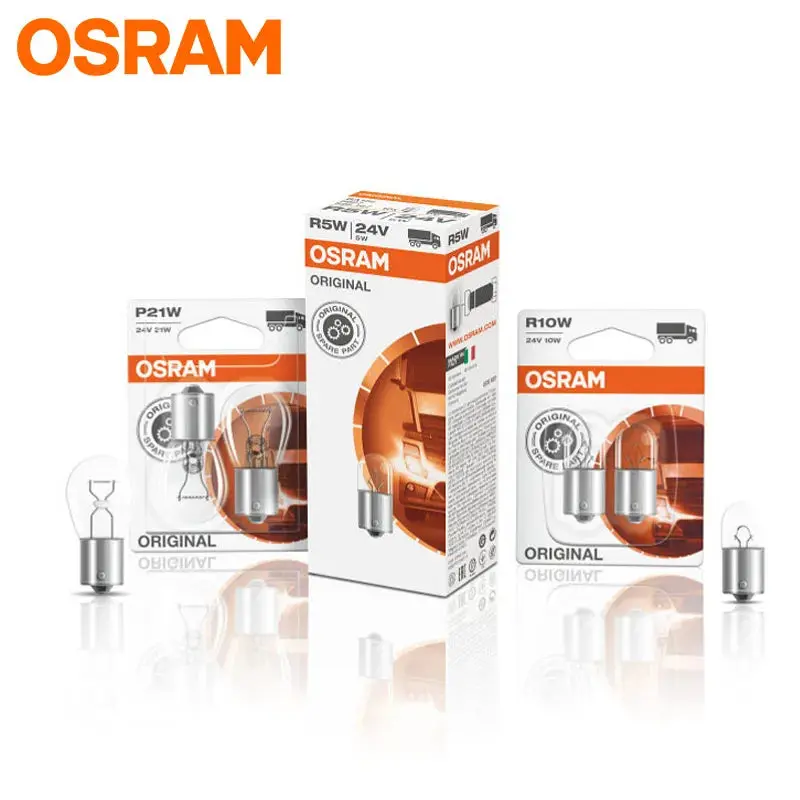 Truck Signal Lamp 24V Tail Stop Brake Back-Up Turn Side Light Osram Halogen Bulbs W5w2845 T10 R5w5627r10w5637 P21w7511 T4w 7537 4
