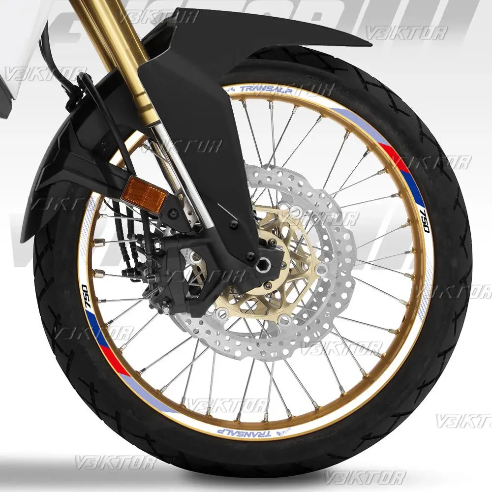 Motorcycle Wheel Stickers Reflective Motocross Rim Decals For Honda Xl750 Transalp Xl 750 Transalp 1