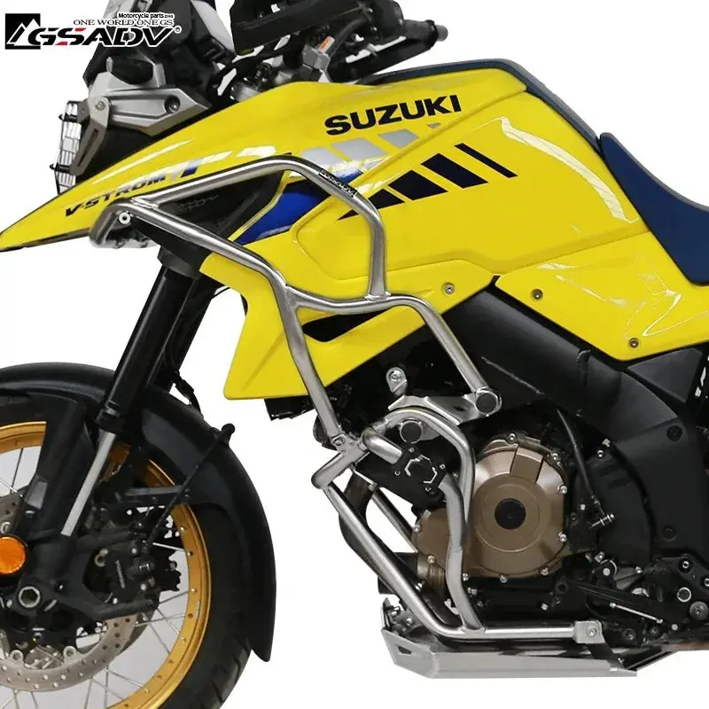 304 Stainless Steel Motorcycle Bumpers Crash Cage Frame Guard Fairing Protector Moto Modification For Suzuki V-Strom Dl1050xt 1