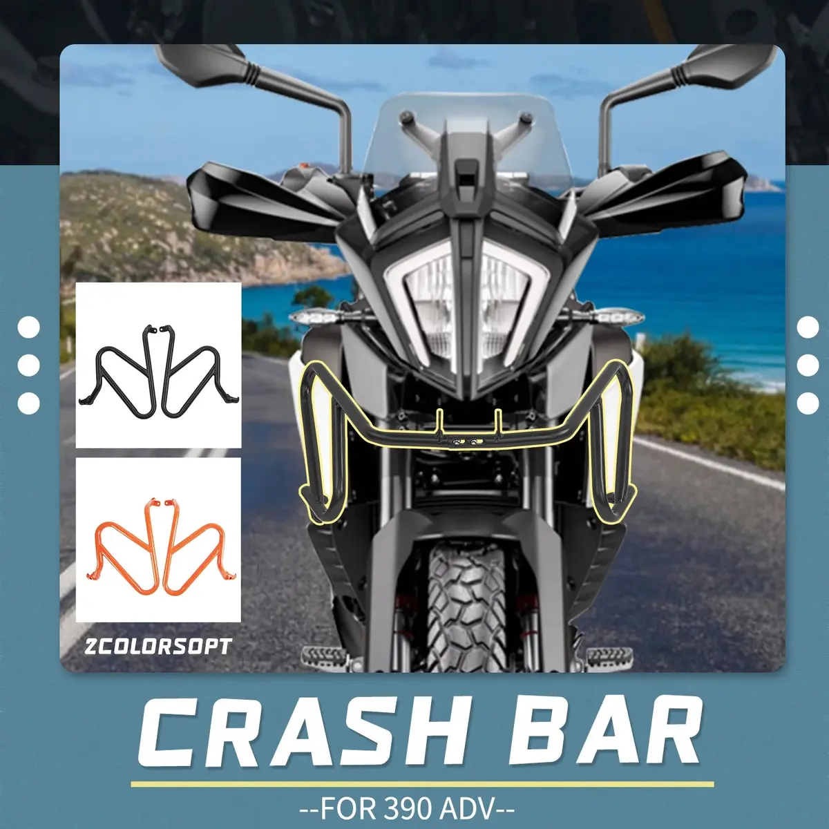 For Ktm 390 Adventure 2020-2023 Accessories Steel Highway Carsh Bar Engine Guard Motorcyle Bodywork Frame Protection Bumper Kits 1