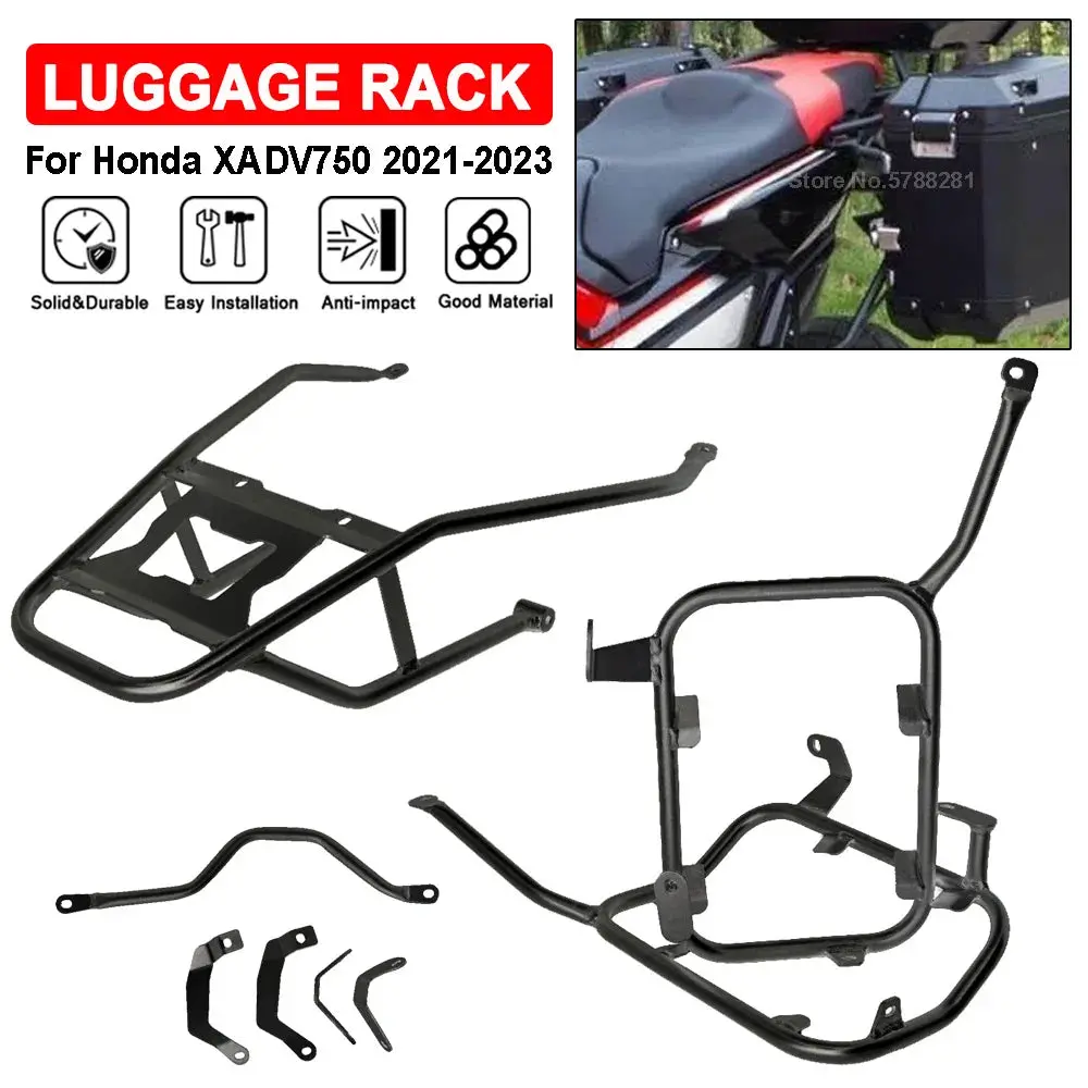 Stainless Steel Rear Luggage Rack For Honda Xadv750 Xadv 750 2021 2022 2023 Motorcycle Trunk Top Case Saddlebag Panniers Bracket 1