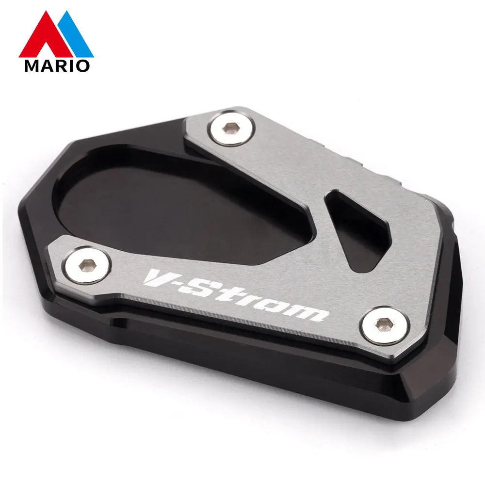 Motorcycle Foot Side Stand Enlarger Extension Kickstand Pad Plate Anti-Slip For Suzuki V-Strom 1000 1050 Vstrom V Strom 1050Xt 11