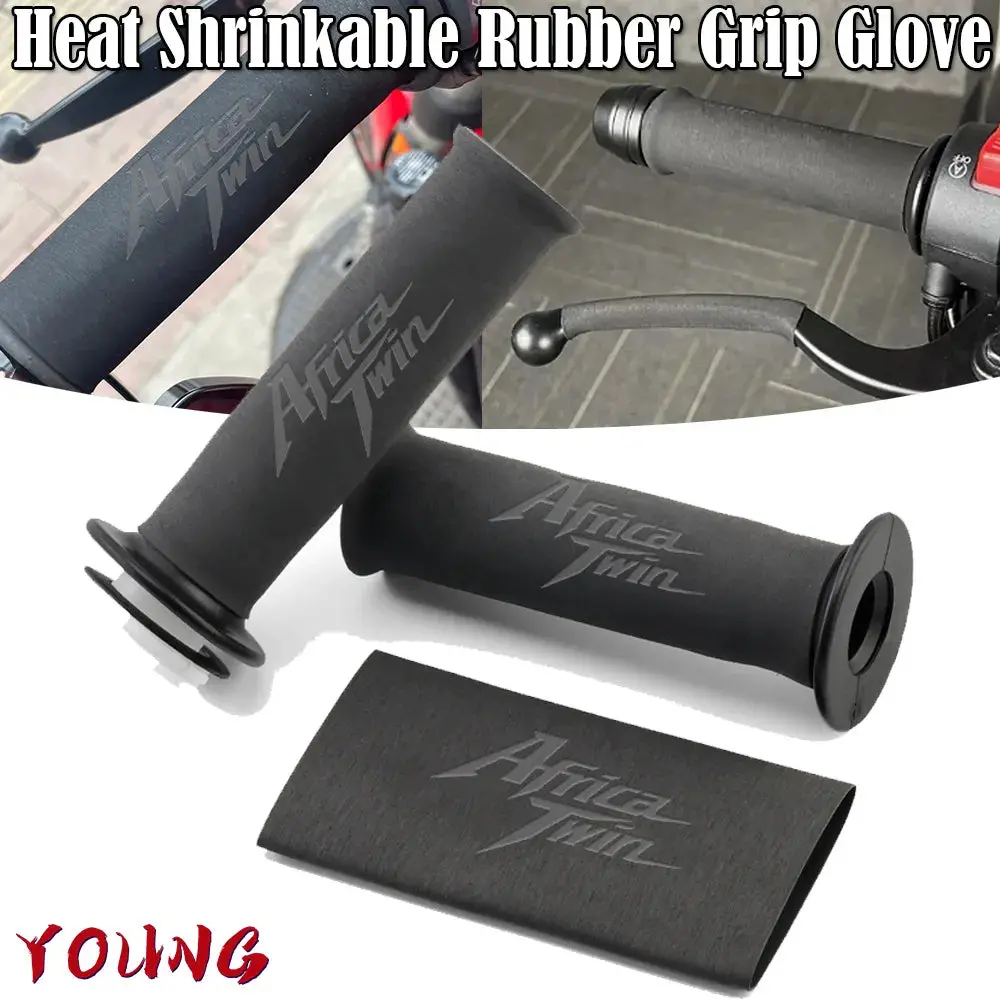 Universal Motorcycle Heat Shrinkable Rubber Nonslip Grip Glove For Honda Africa Twin Crf1100l Crf1000l Adventure Xrv750 Xrv 750 1