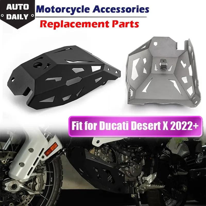 Motorcycle Under Engine Protection Guard Cover Bash Guards Sump Plate Skid Plate Fit For Ducati Desertx 2022 2023 Aluminum 1