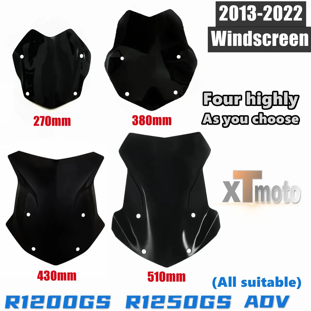 For Bmw R1250gs R1200gs Adventure R1250 Gs Lc Adv Windshield Windscreen Wind Shield Screen Deflector Spoiler Protector 2013-2022 1