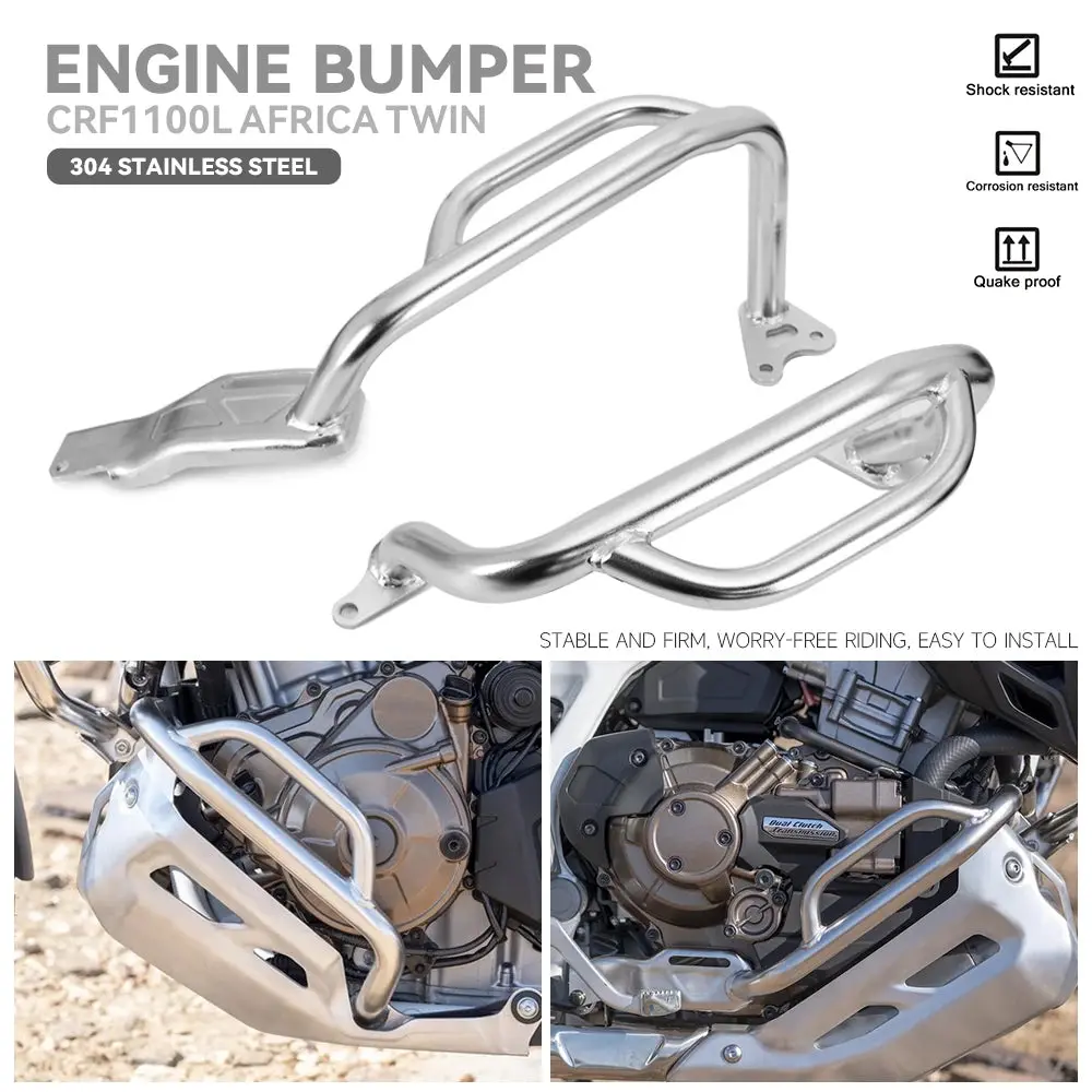 New Motorcycle Engine Bumper Crash Bars Frame Protector Guard Bar Kit For Honda Crf1100l Crf1100 Crf 1100 L Adventure Adv Sport 1