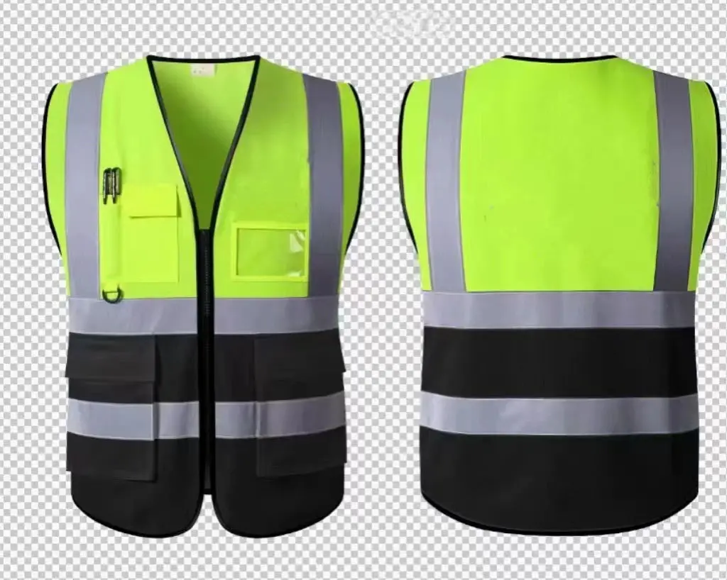 High Visibility Signal Vest Work Safety Jacket Reflective Safety Vest To Work For Men Luminous Vest Fluorescent 9