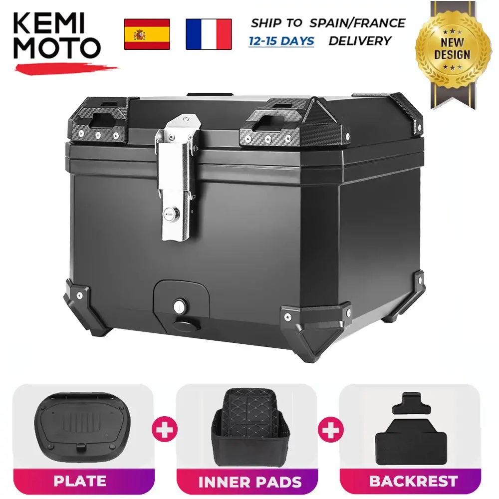 45L Motorcycle Helmet Box Universal Top Tail Rear Luggage Storage Tool Cases Lock For Bmw R1200gs R1250gs R1200gs 1200 Gs Lc Adv 1